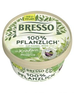 BRESSO Brotaufstrich 100% PFLANZLICH mit Kräutern der Provence, 140g